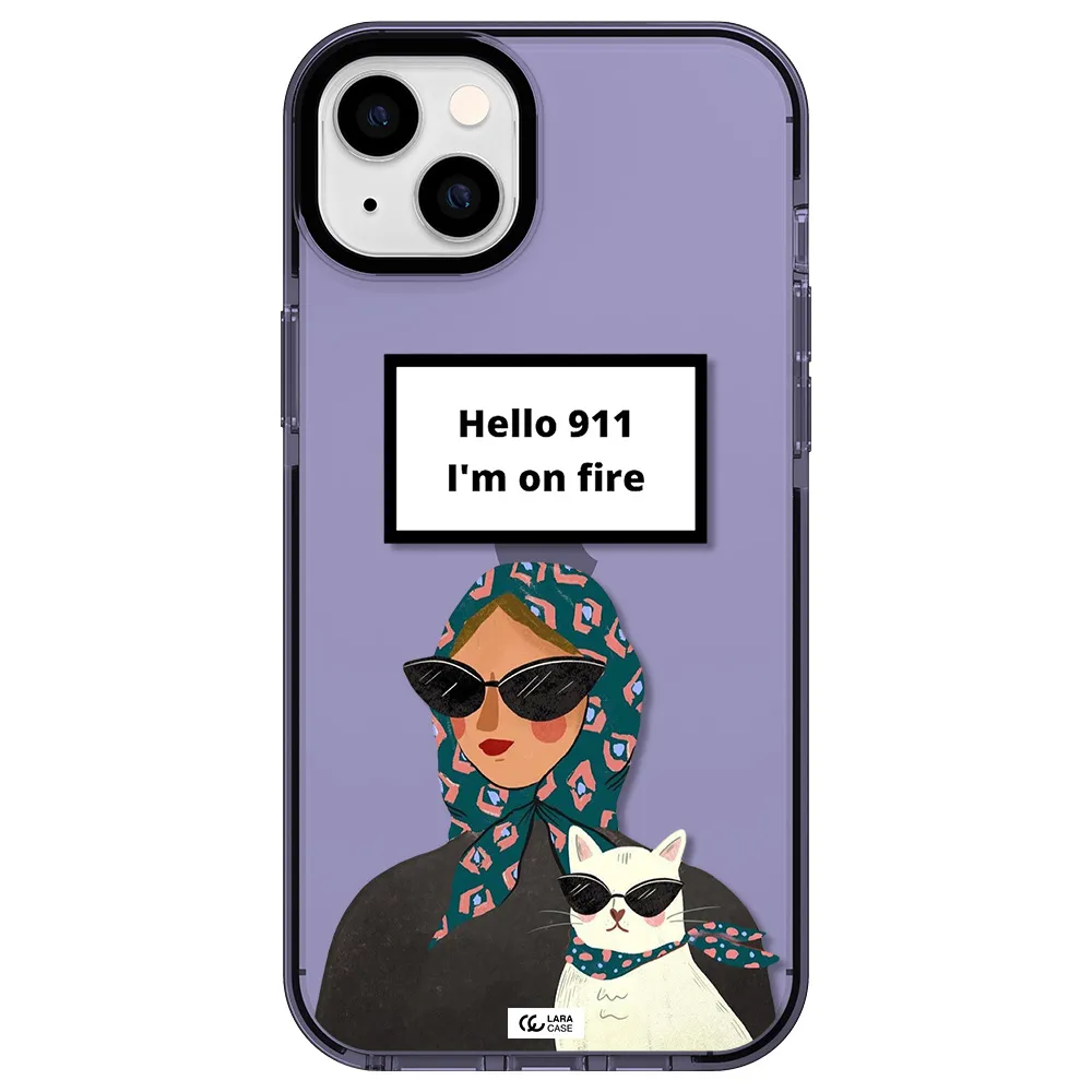 911 Apple iPhone 14 plus impact Lilac Case