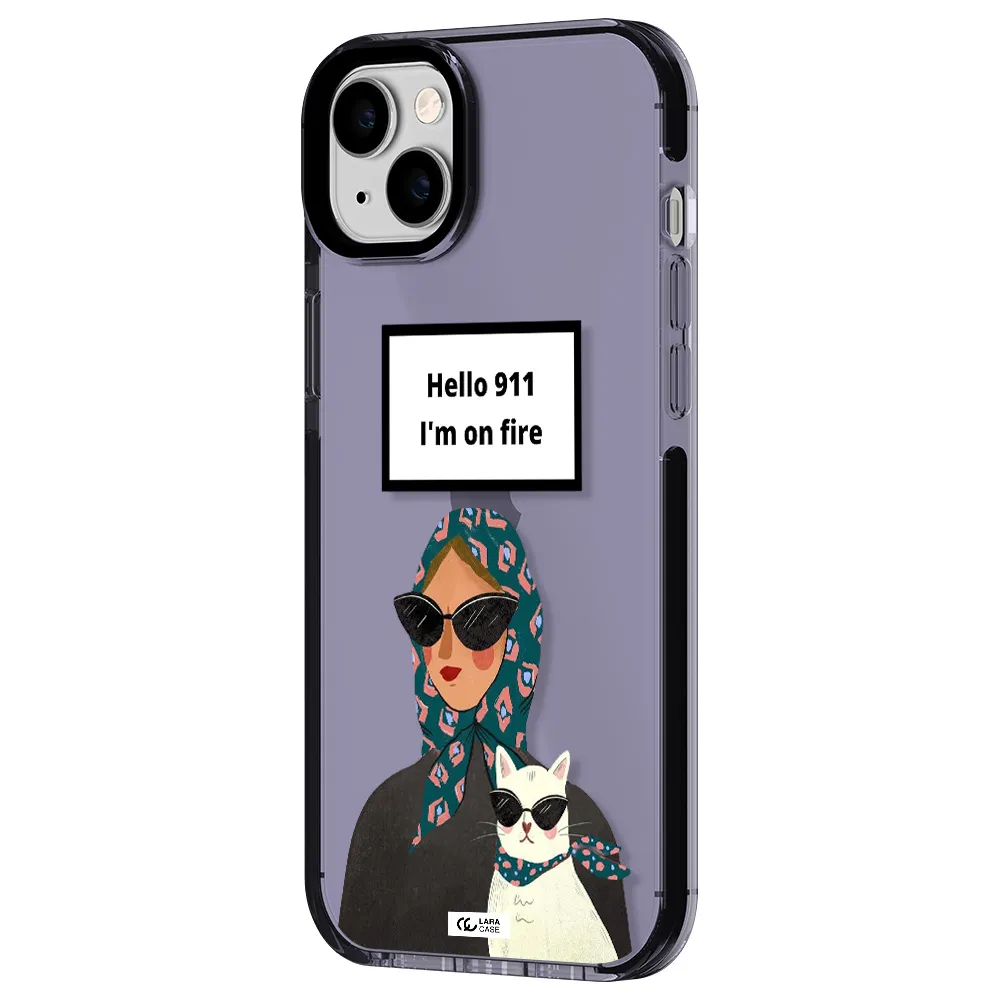 911 Apple iPhone 14 plus impact Lilac Case