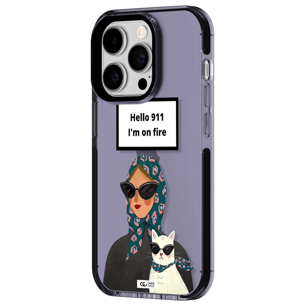 911 Apple iPhone 14 pro impact Lilac Case