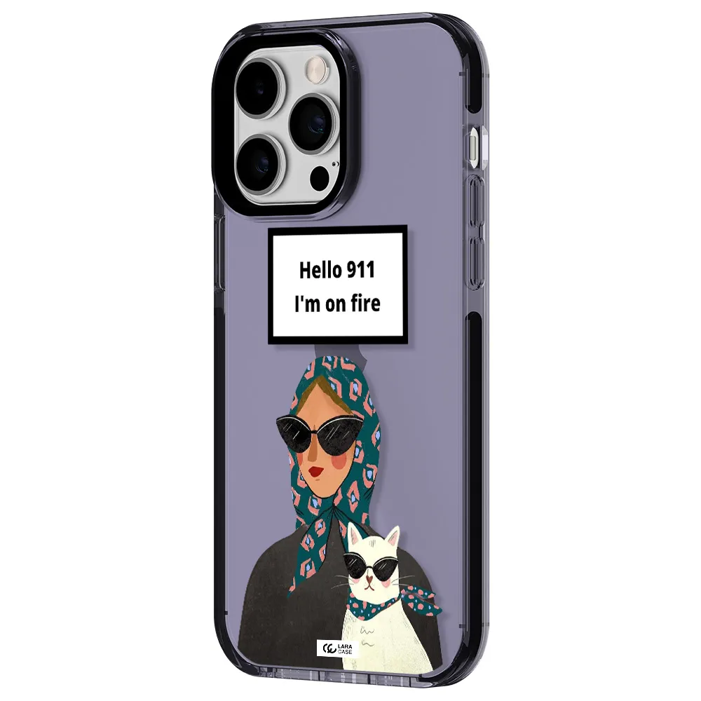 911 Apple iPhone 14 pro max impact Lilac Case