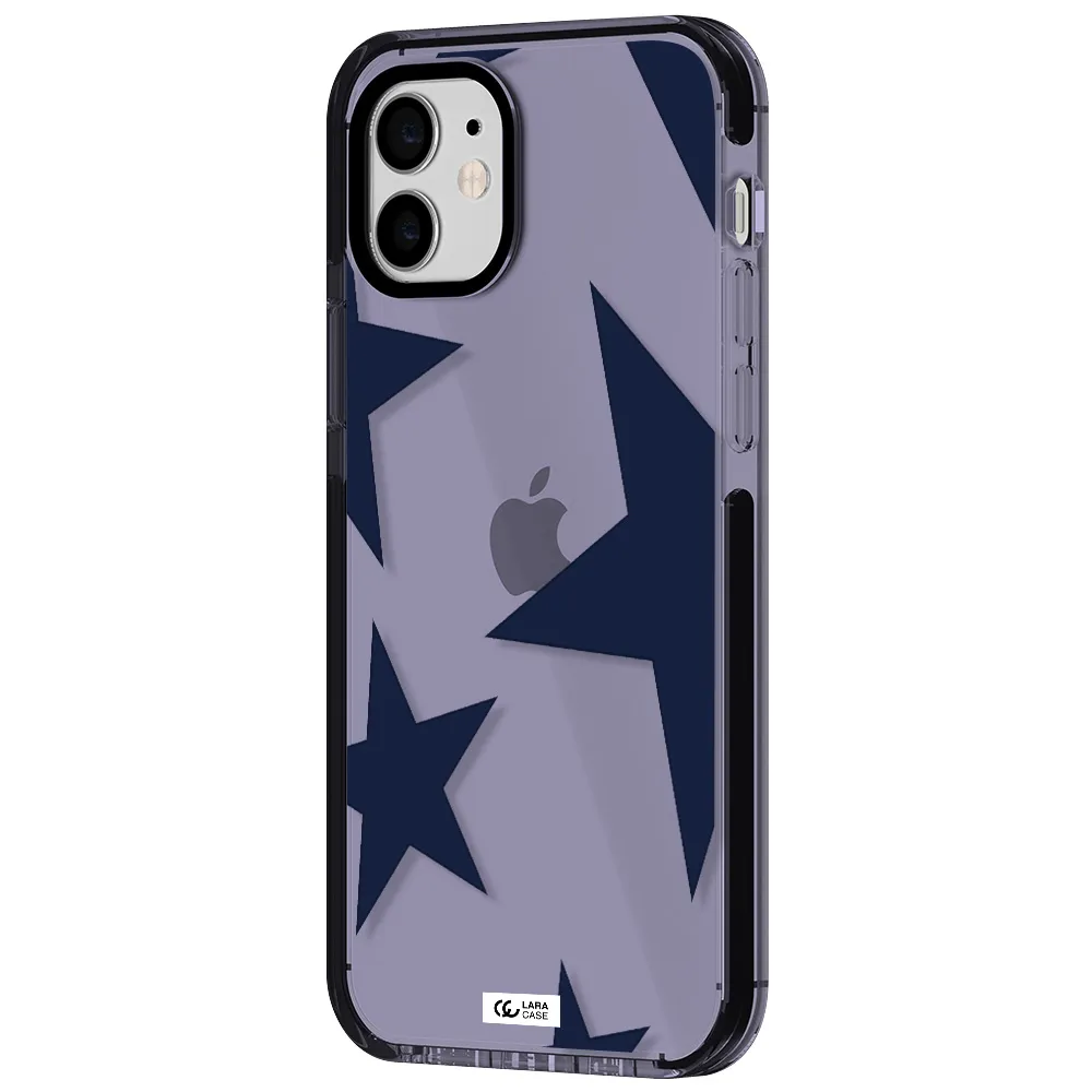 Blue Navy Stars Apple iPhone 11 impact Lilac Case