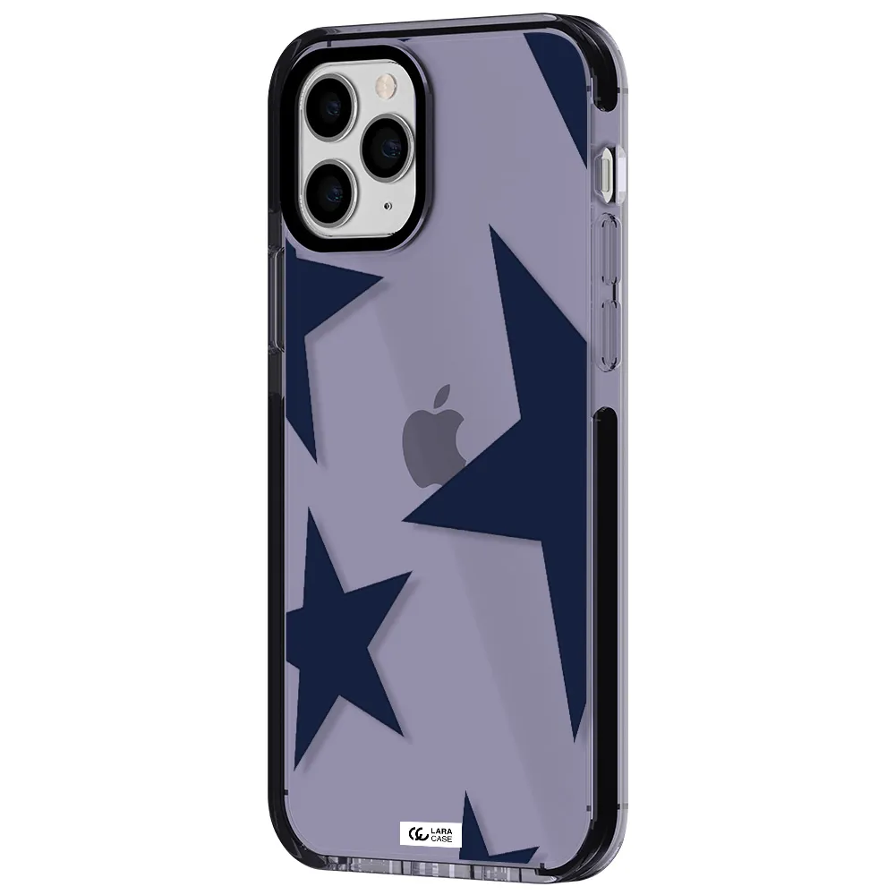 Blue Navy Stars Apple iPhone 11 pro impact Lilac Case