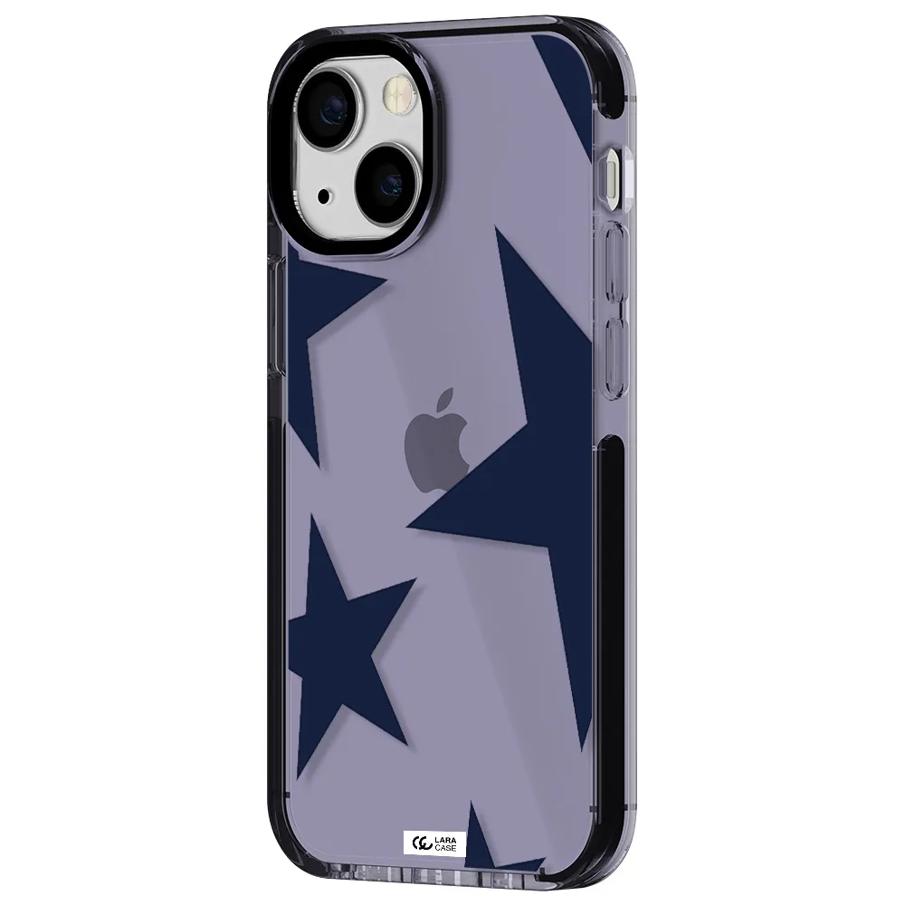 Blue Navy Stars Apple iPhone 13 mini impact Lilac Case