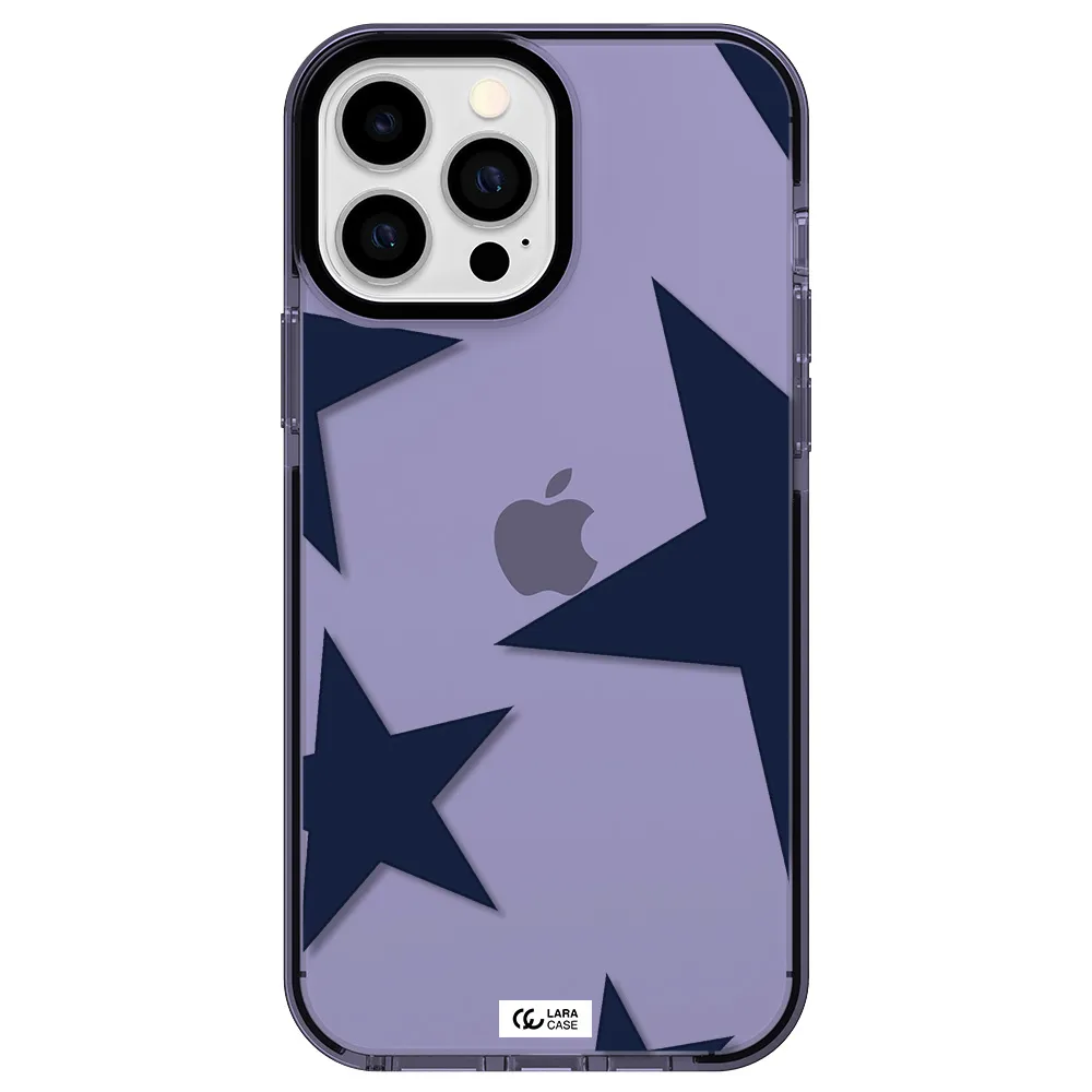 Blue Navy Stars Apple iPhone 13 Pro Max impact Lilac Case