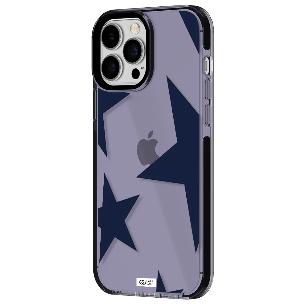Blue Navy Stars Apple iPhone 13 Pro Max impact Lilac Case
