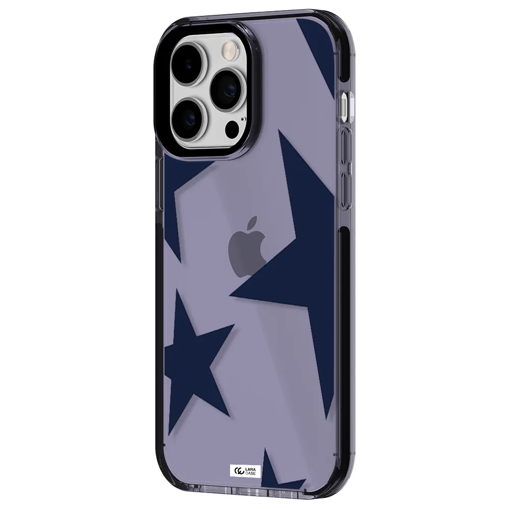 Blue Navy Stars Apple iPhone 14 pro max impact Lilac Case
