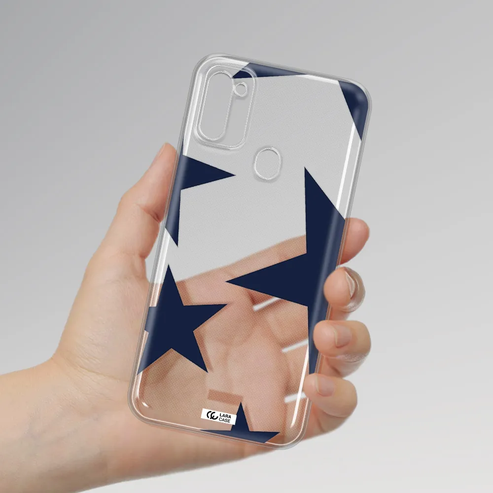 Blue Navy Stars Samsung M11 Clear Tpu Case
