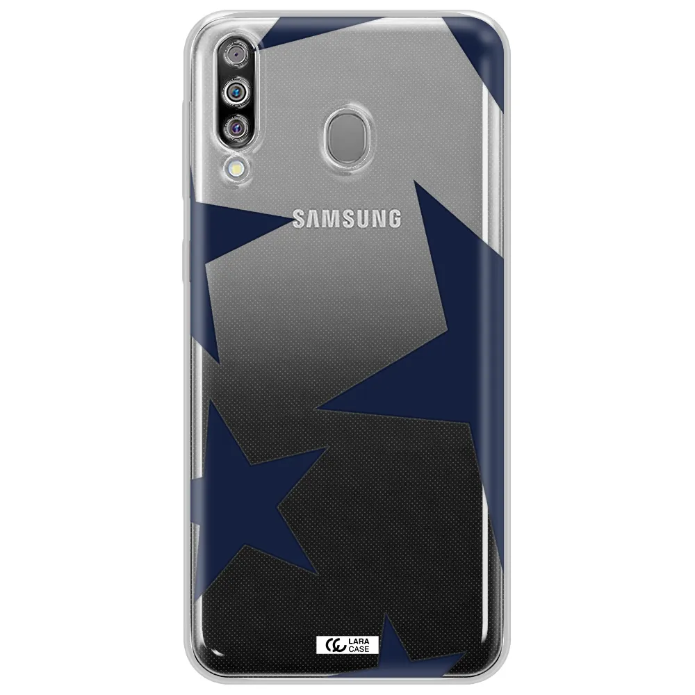 Blue Navy Stars Samsung M30 Clear Tpu Case