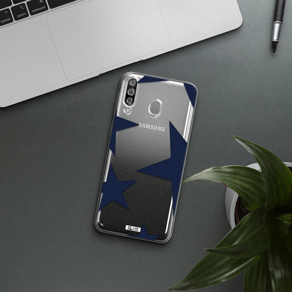 Blue Navy Stars Samsung M30 Clear Tpu Case