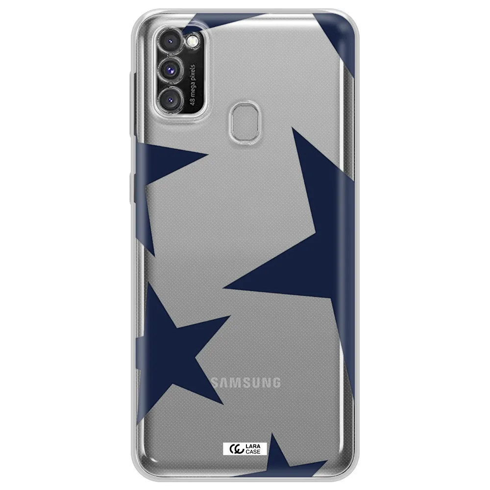 Blue Navy Stars Samsung M30S Clear Tpu Case