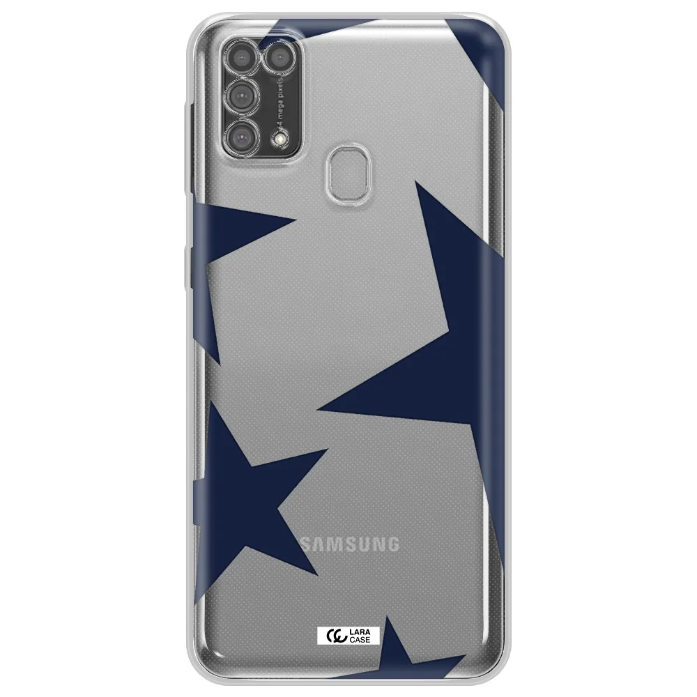 Blue Navy Stars Samsung M31 Clear Tpu Case