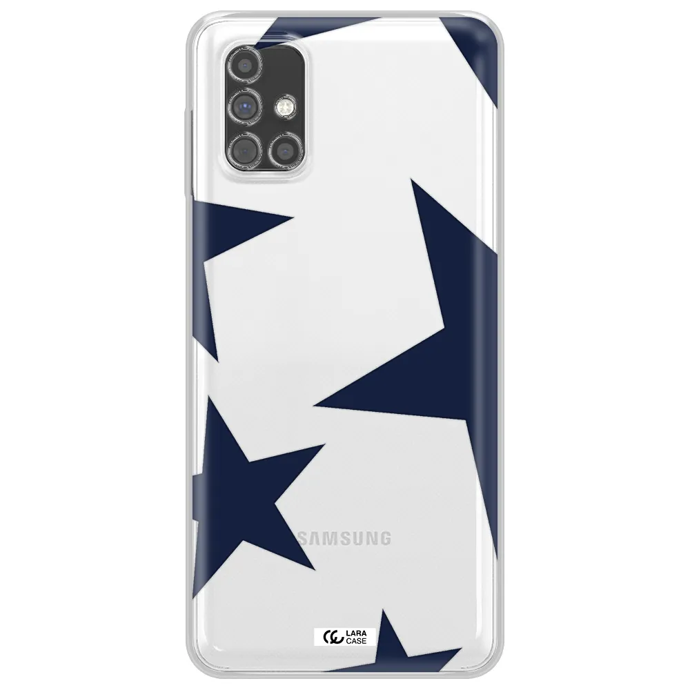 Blue Navy Stars Samsung M31S Clear Tpu Case