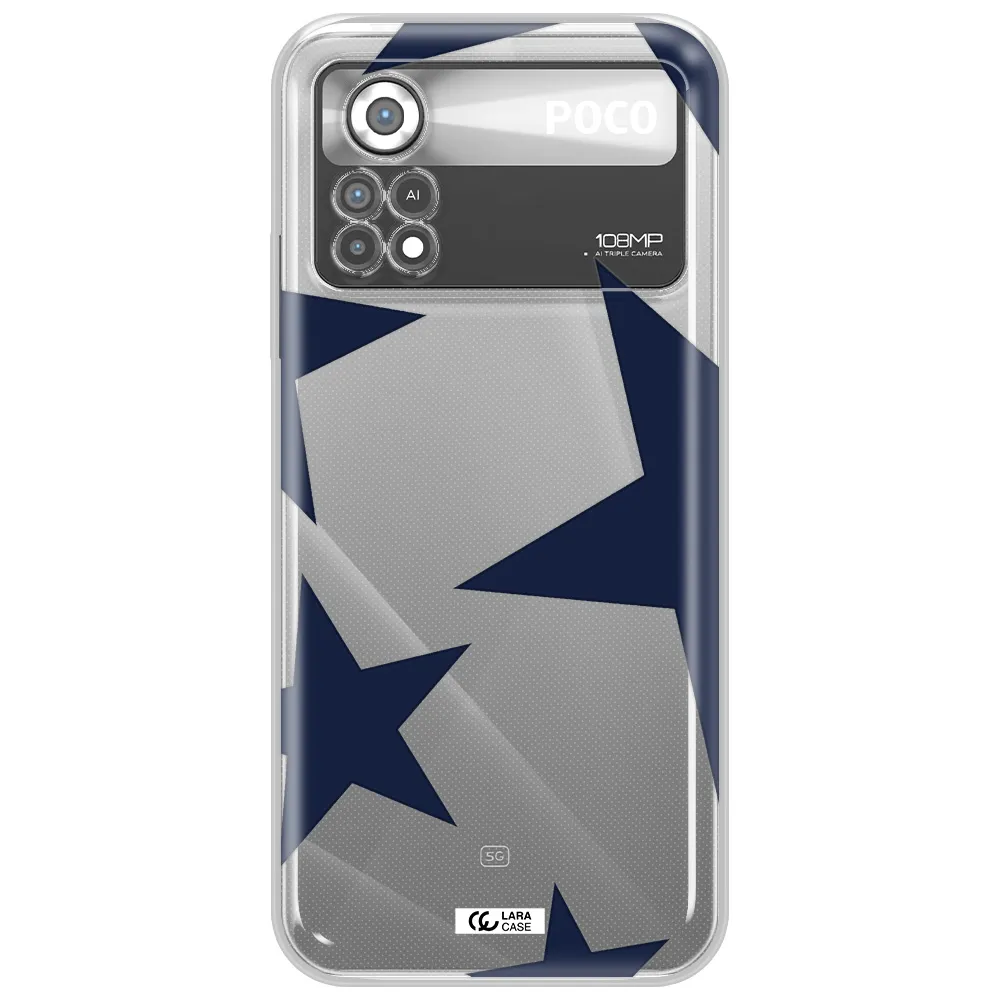 Blue Navy Stars Xiaomi Poco X4 Pro Clear Tpu Case