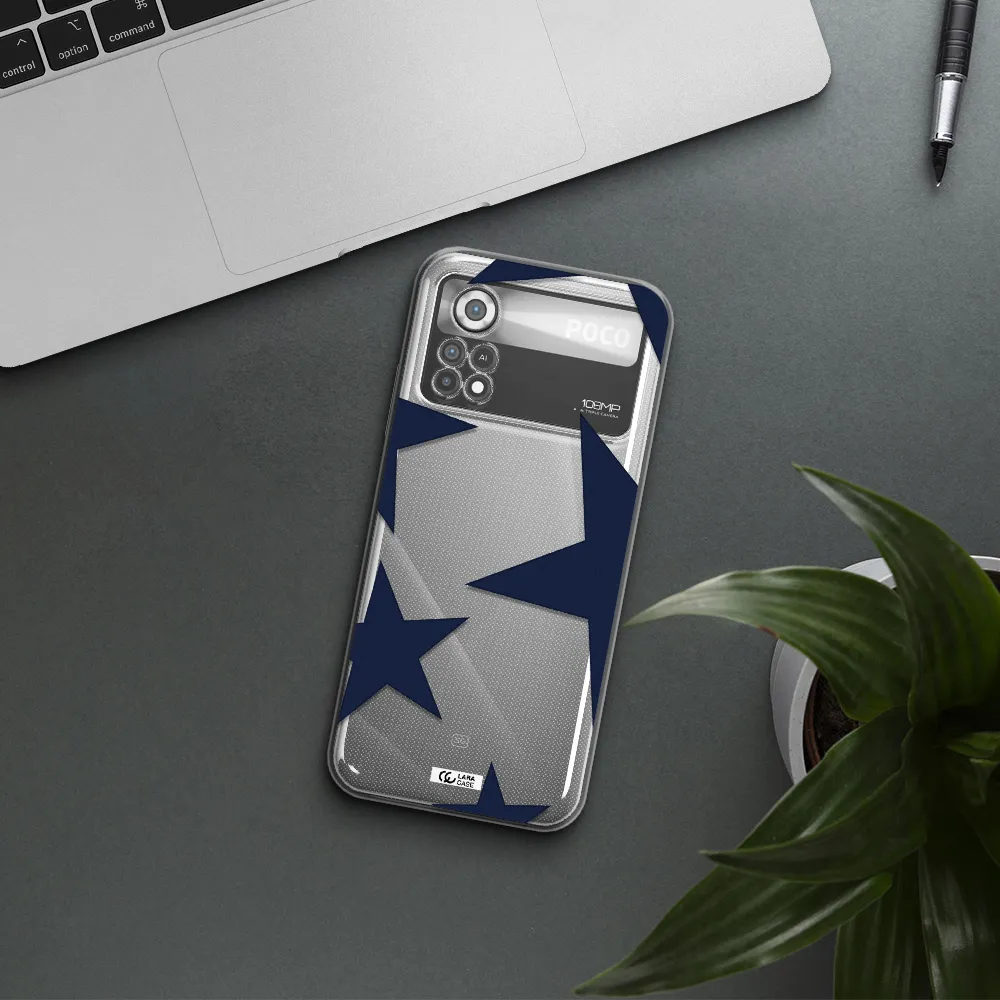 Blue Navy Stars Xiaomi Poco X4 Pro Clear Tpu Case