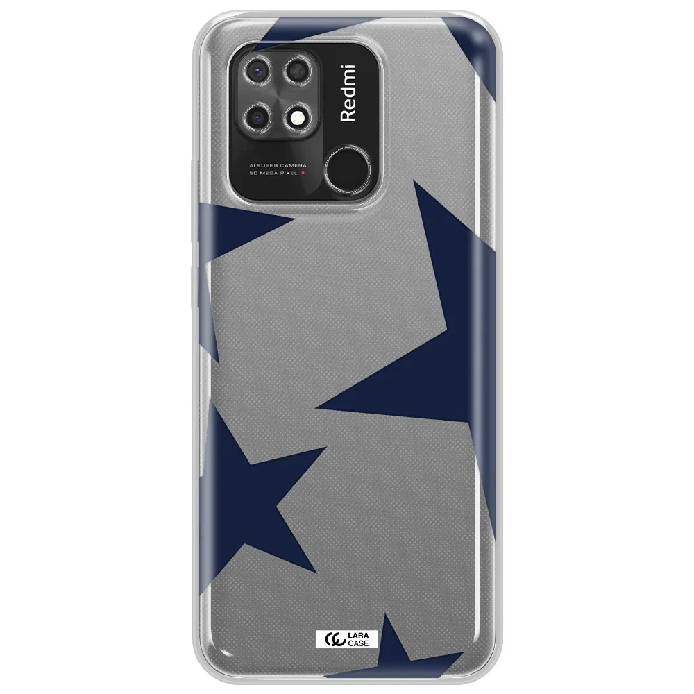 Blue Navy Stars Xiaomi Redmi 10C Clear Tpu Case