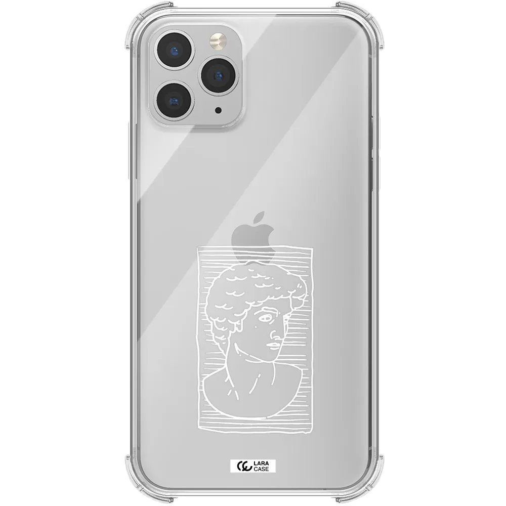 David Apple iPhone 11 pro max Clear PC Case