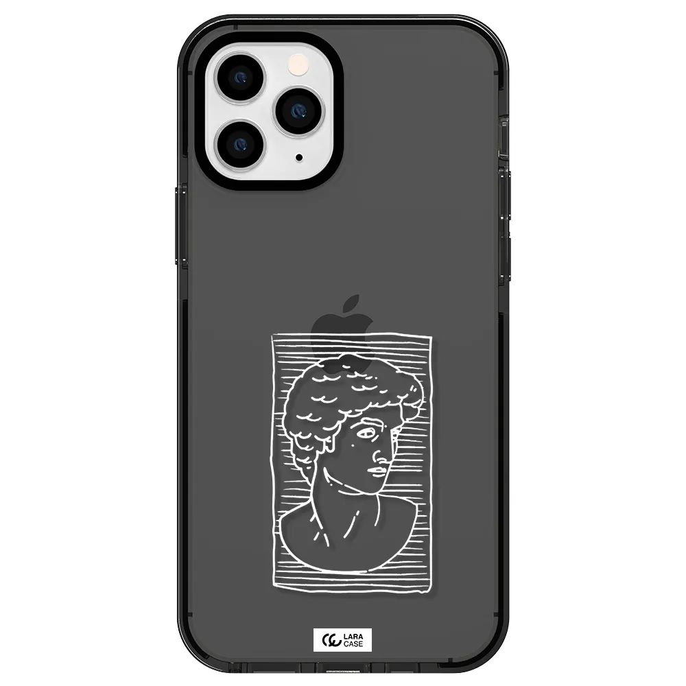 David Apple iPhone 11 pro max impact Smoke Black Case