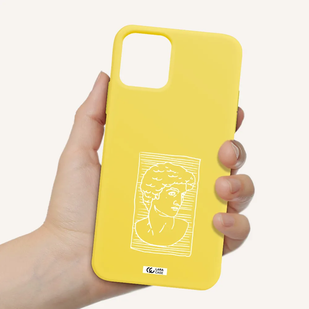 David Apple iPhone 11 pro max Silicone canary yellow Case