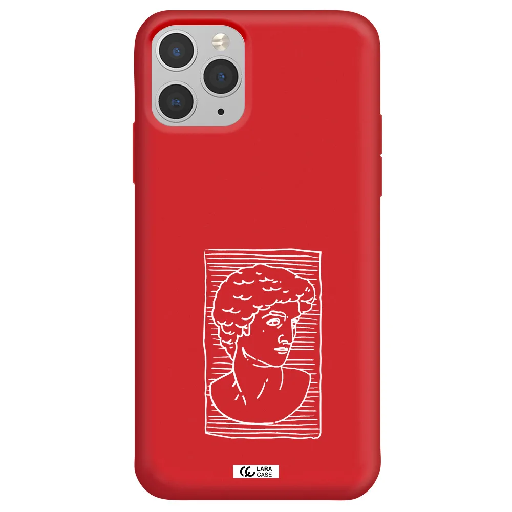 David Apple iPhone 11 pro max Silicone Imperial Red Case