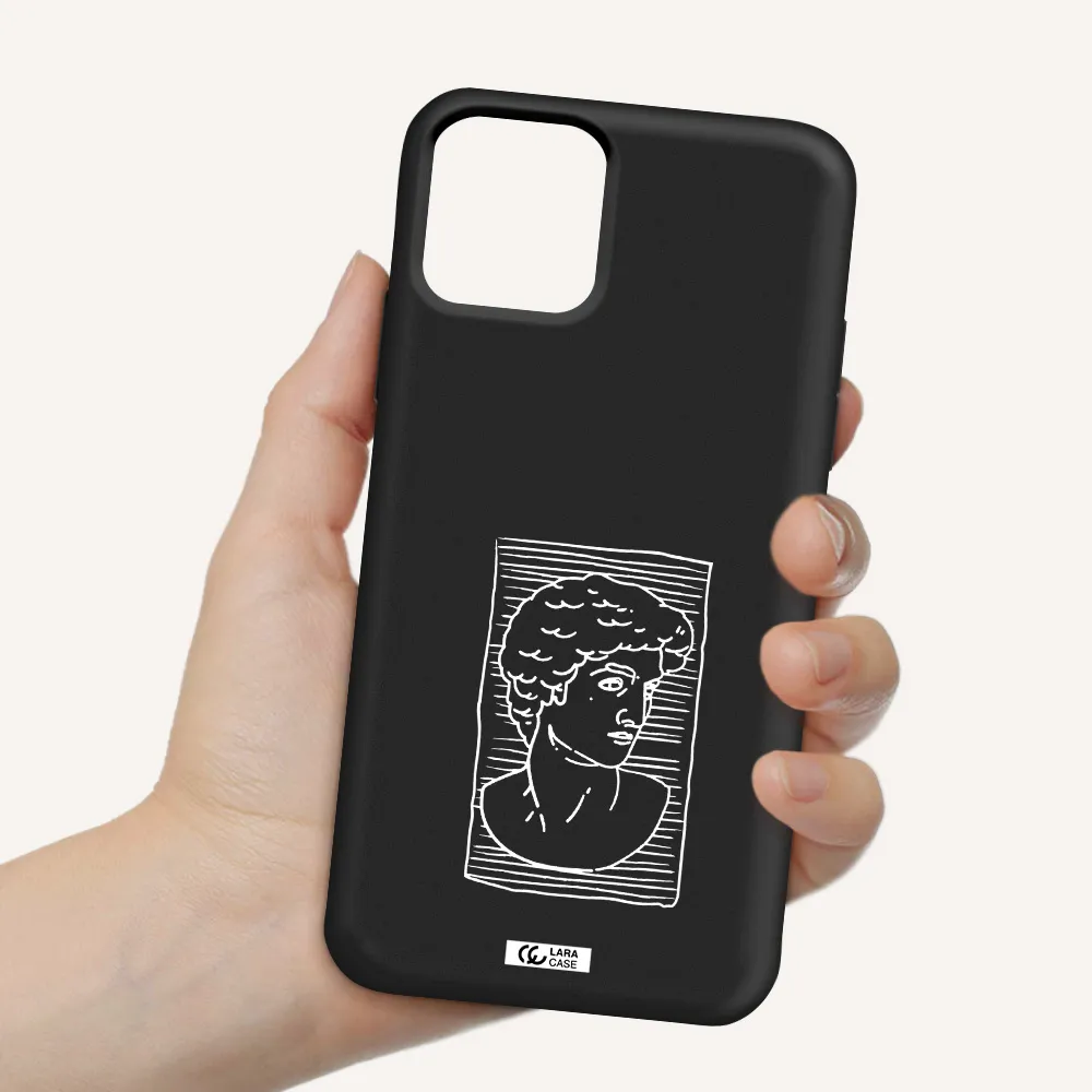 David Apple iPhone 11 pro Silicone black Case