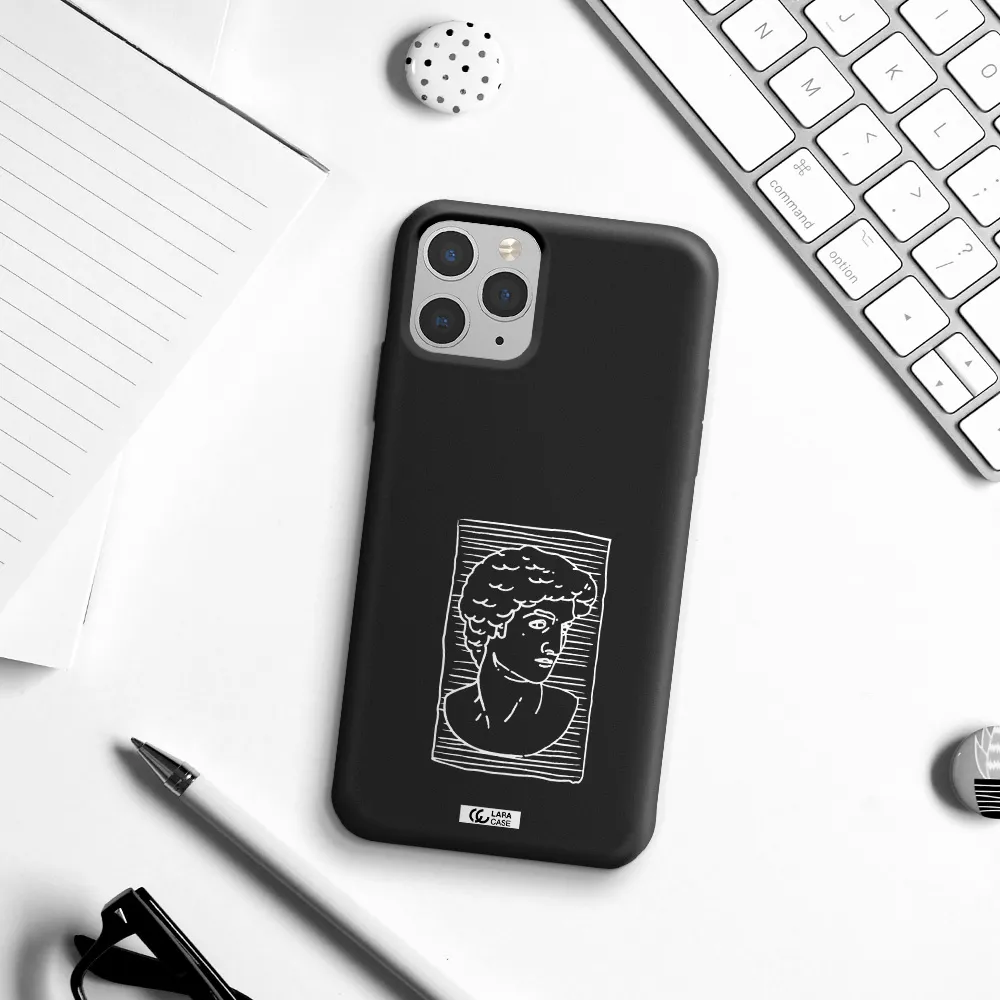 David Apple iPhone 11 pro Silicone black Case