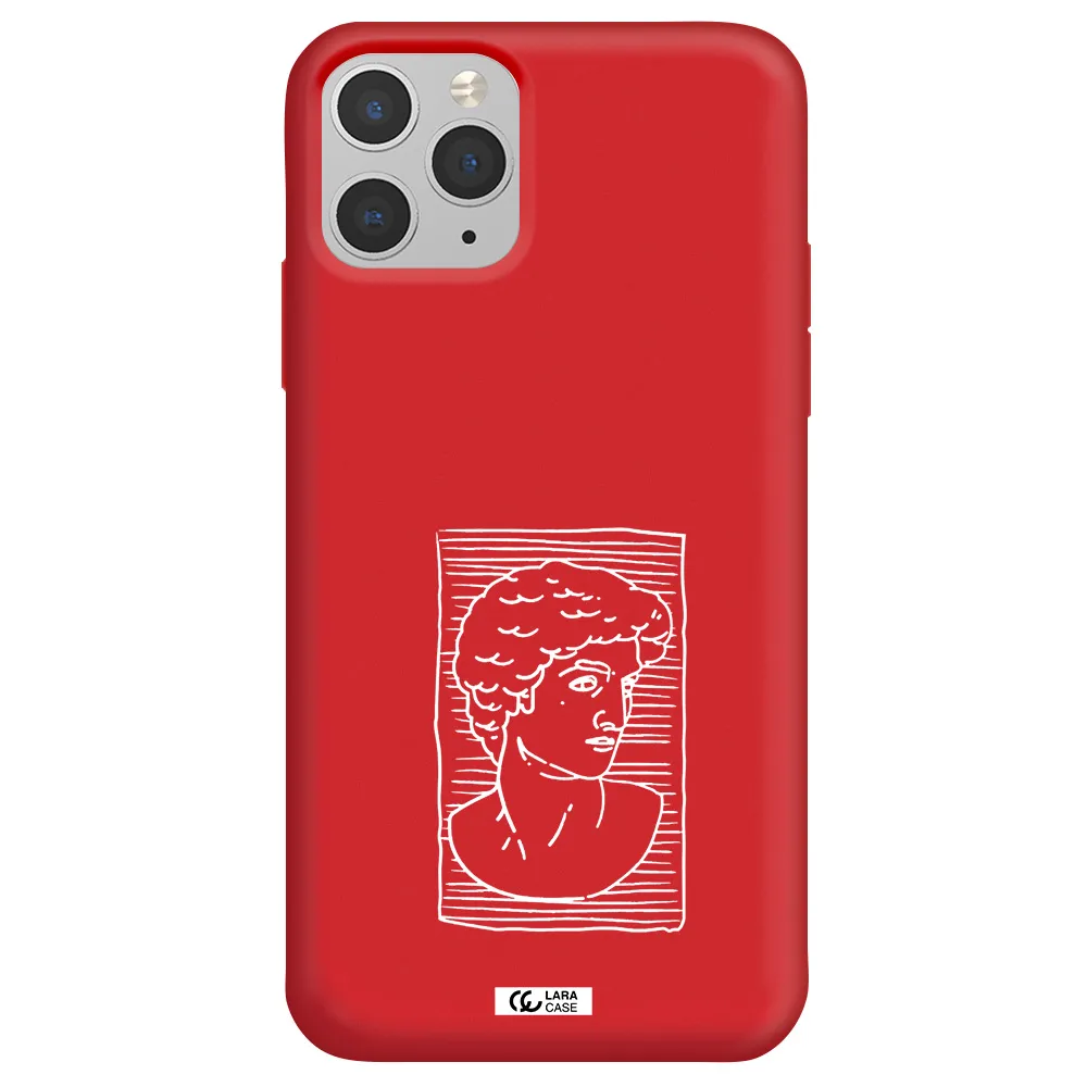 David Apple iPhone 11 pro Silicone Imperial Red Case
