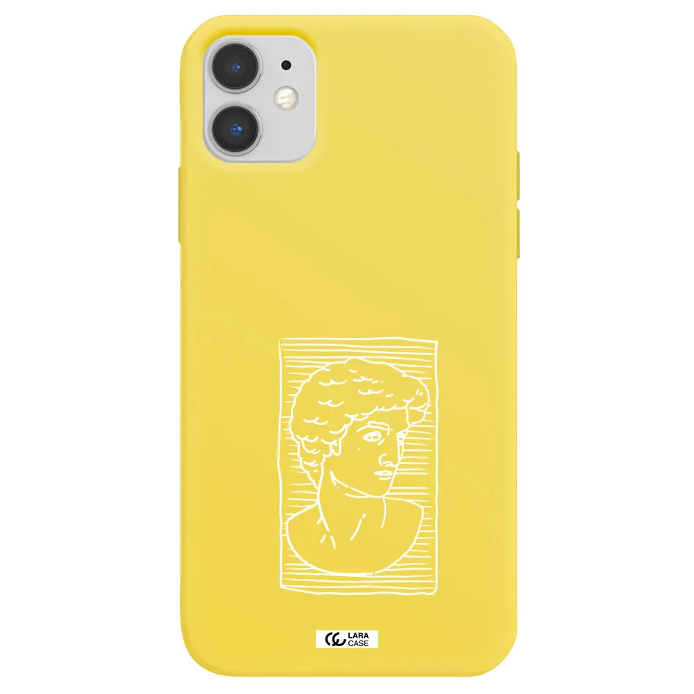 David Apple iPhone 11 Silicone canary yellow Case
