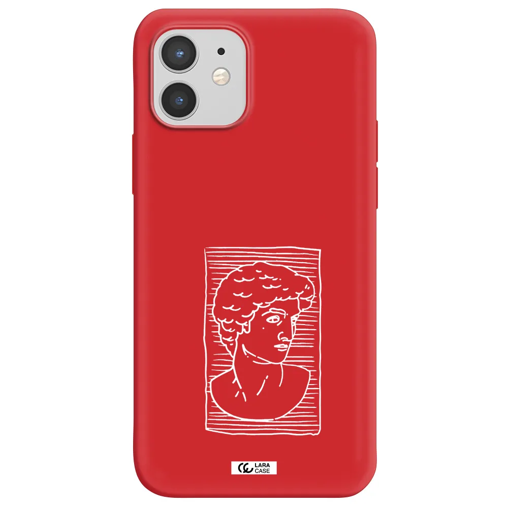 David Apple iPhone 12 mini Silicone Imperial Red Case