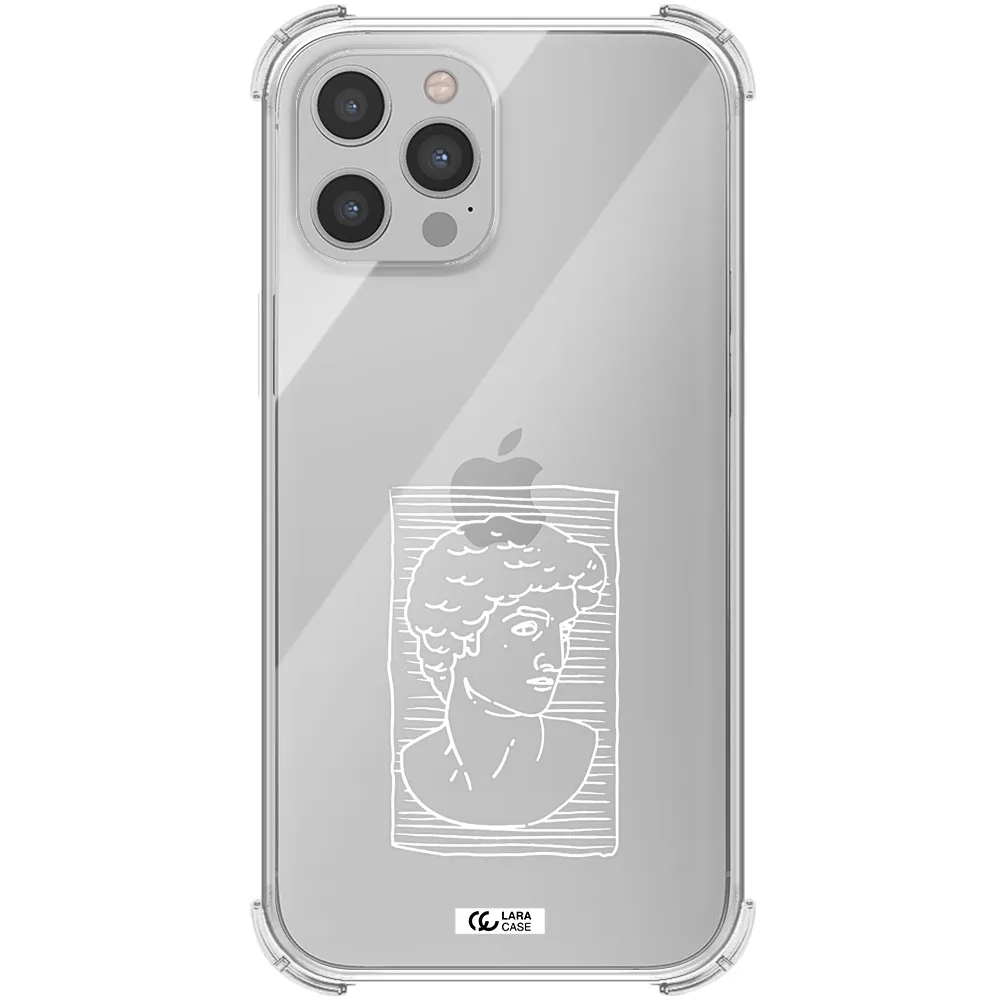 David Apple iPhone 12 pro max Clear PC Case