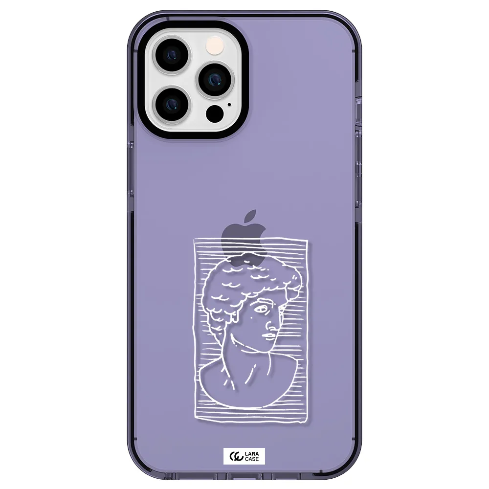 David Apple iPhone 12 pro max impact Lilac Case