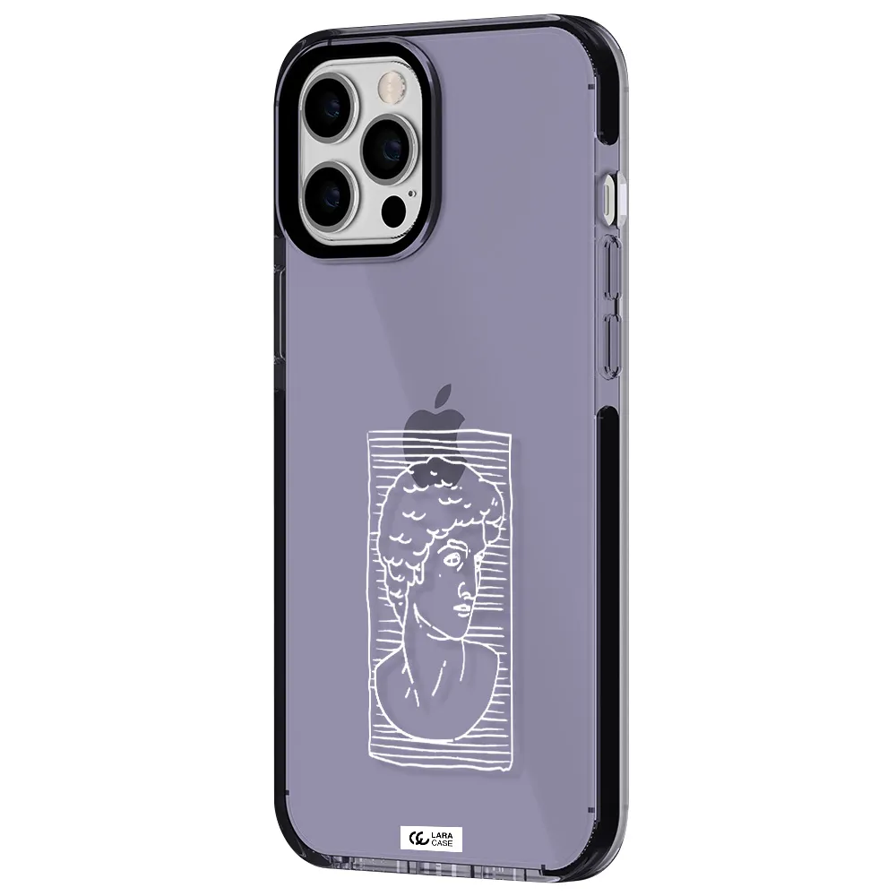 David Apple iPhone 12 pro max impact Lilac Case
