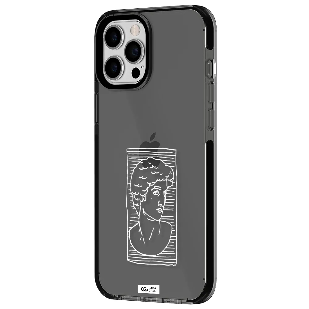 David Apple iPhone 12 pro max impact Smoke Black Case