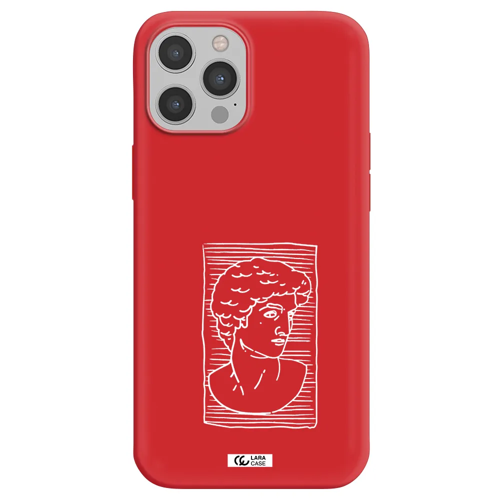 David Apple iPhone 12 pro max Silicone Imperial Red Case