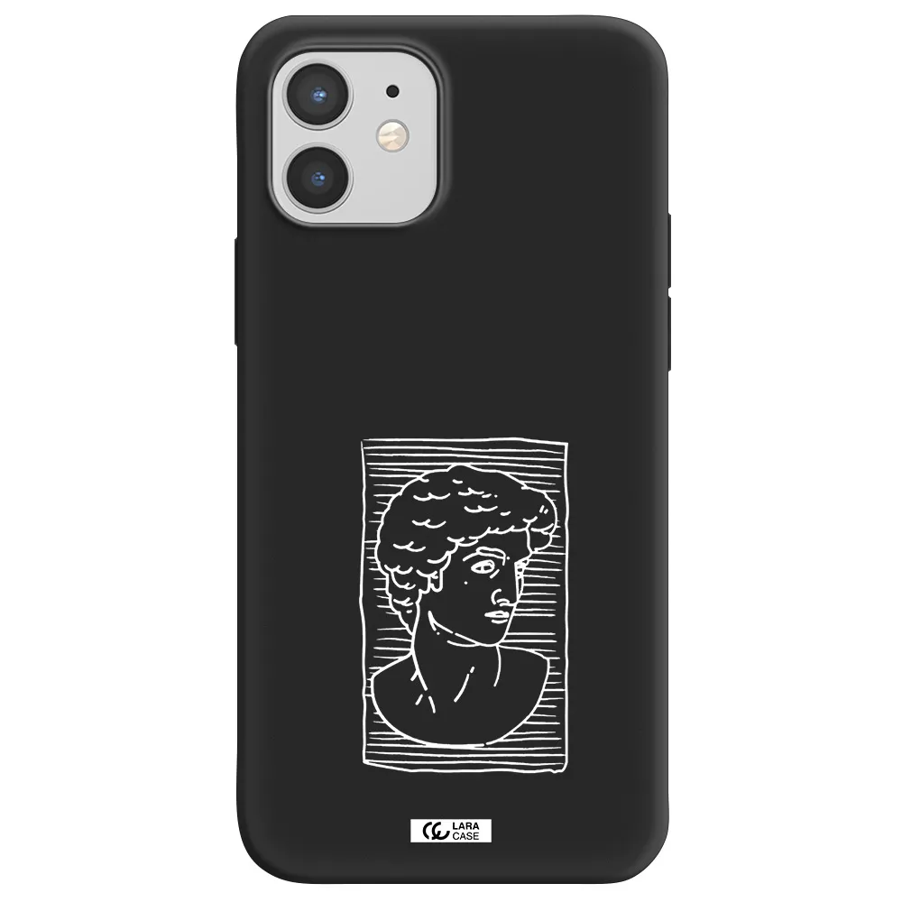 David Apple iPhone 12 Silicone black Case