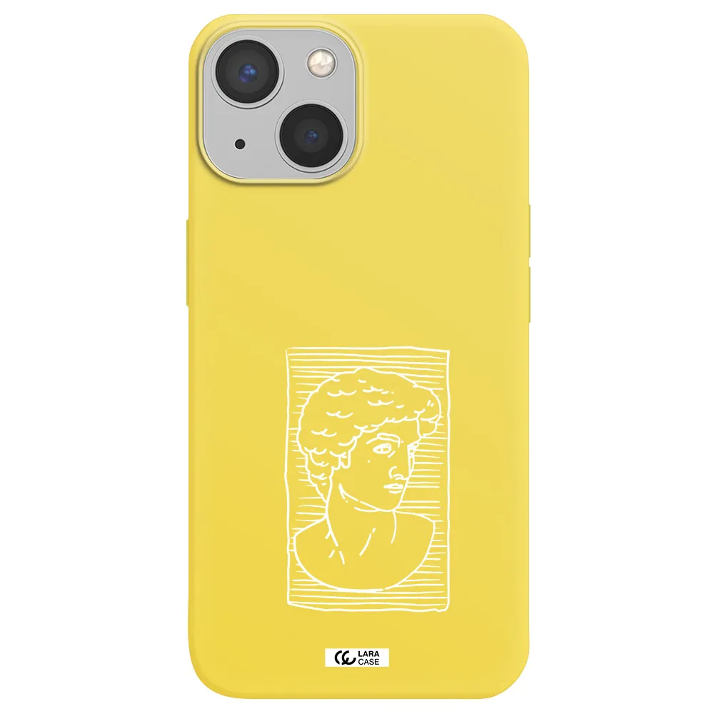 David Apple iPhone 13 mini Silicone canary yellow Case
