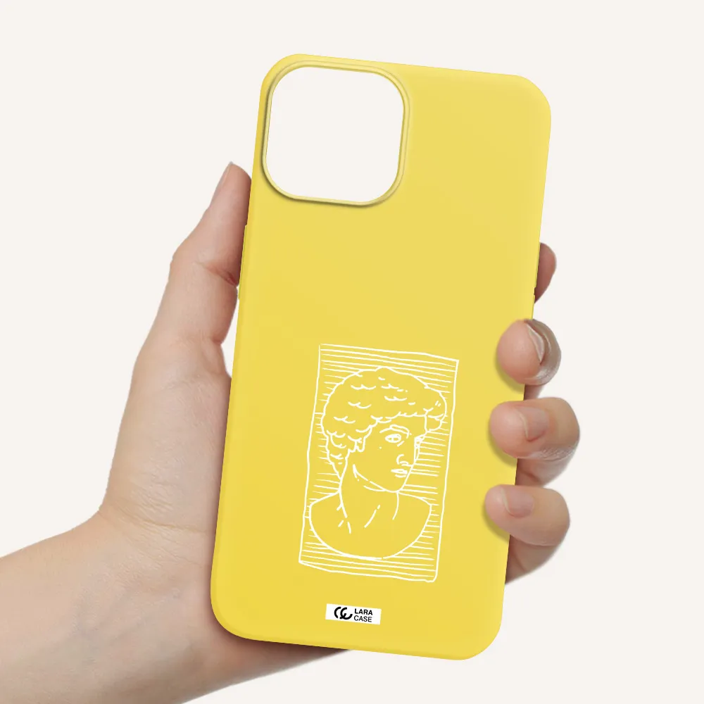 David Apple iPhone 13 mini Silicone canary yellow Case