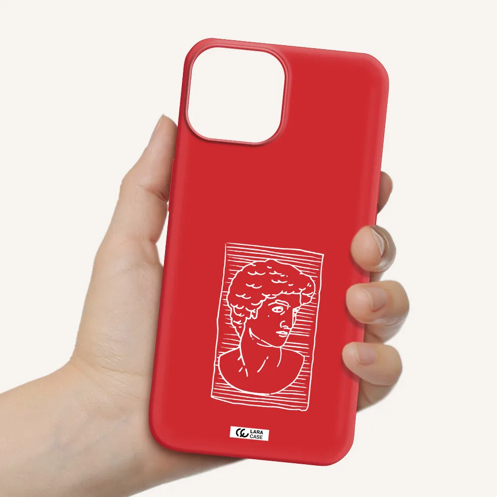 David Apple iPhone 13 mini Silicone Imperial Red Case