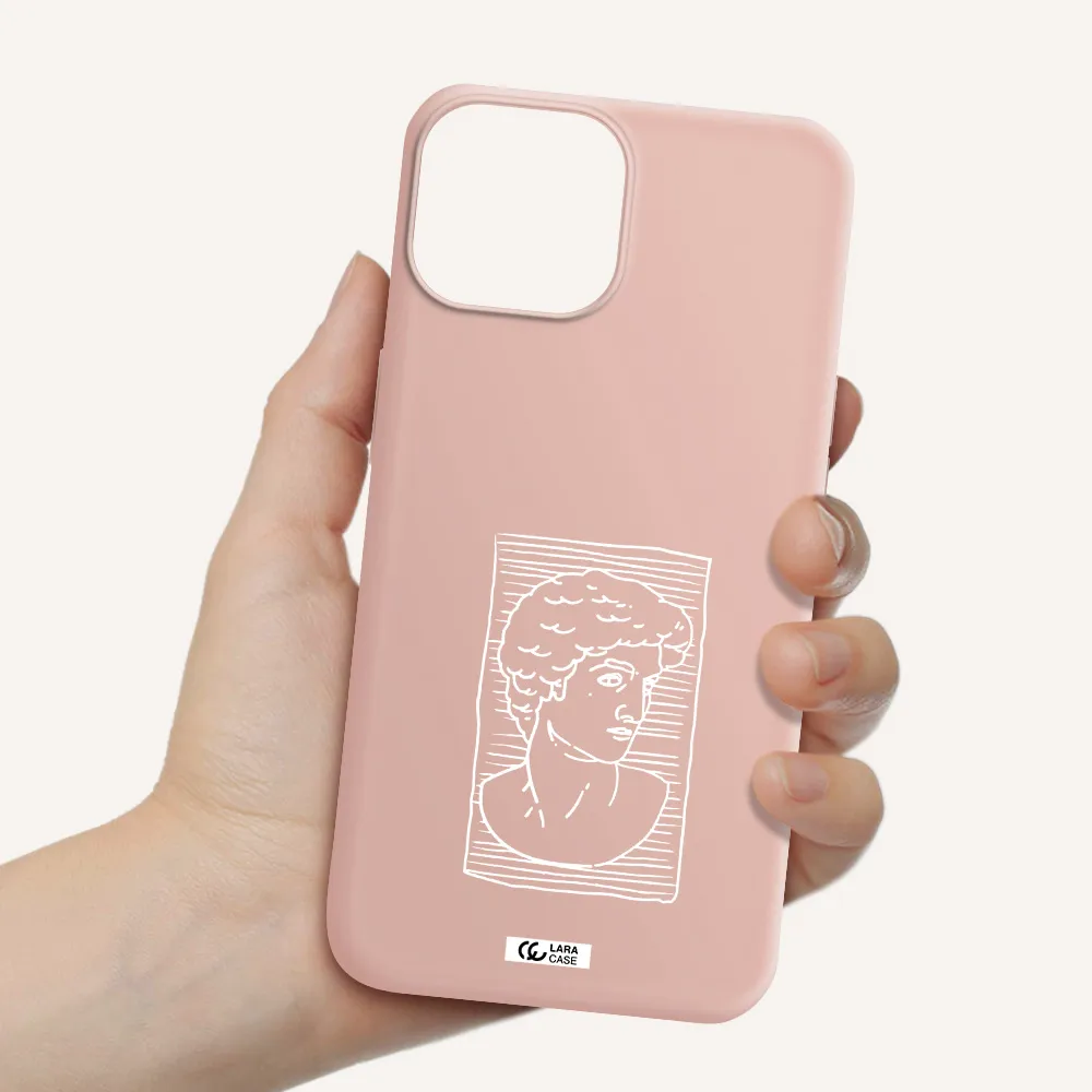 David Apple iPhone 13 mini Silicone pastel pink Case