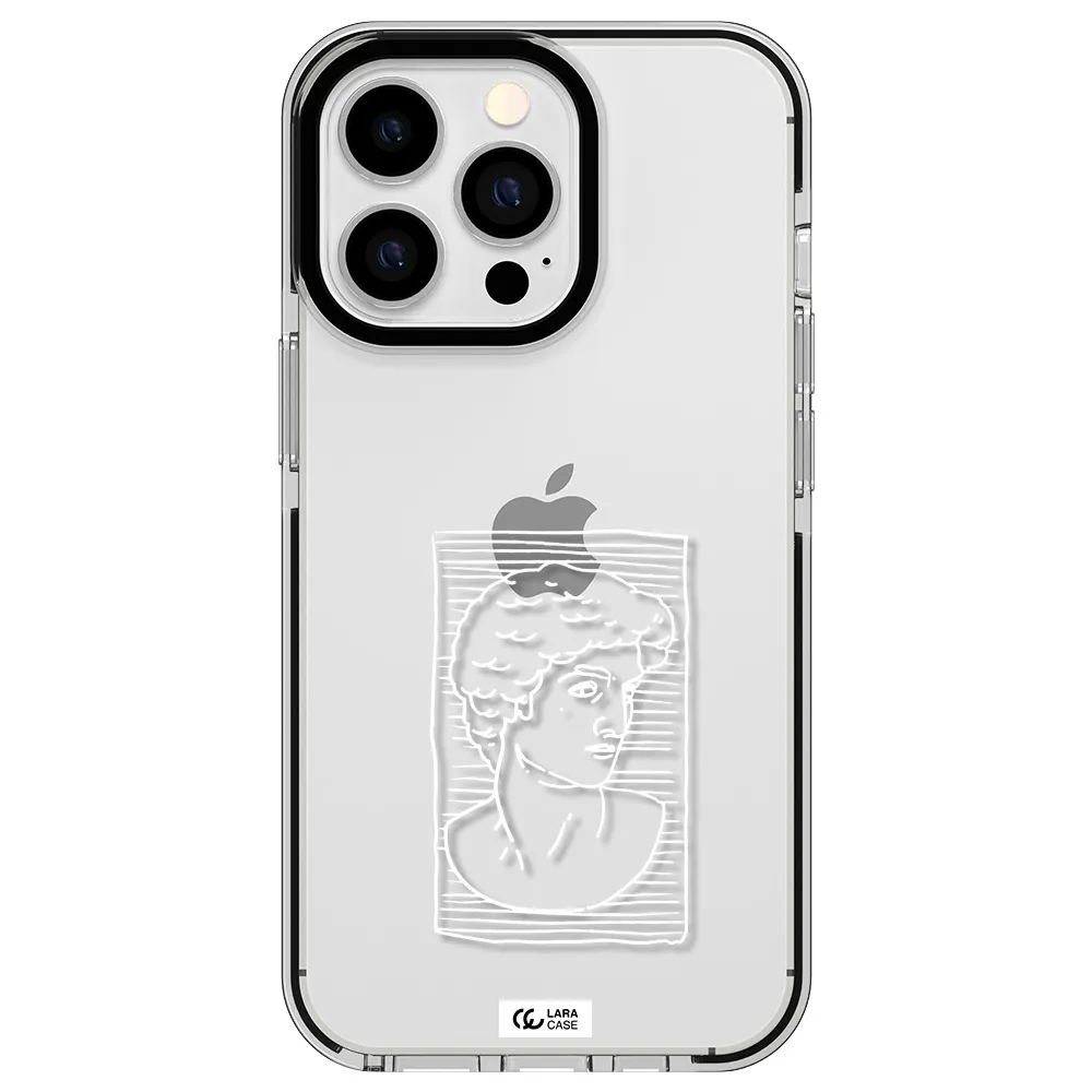 David Apple iPhone 13 Pro impact black border Case