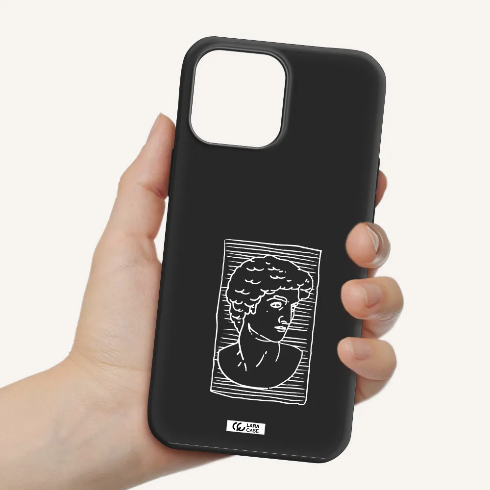 David Apple iPhone 13 Pro Max Silicone black Case