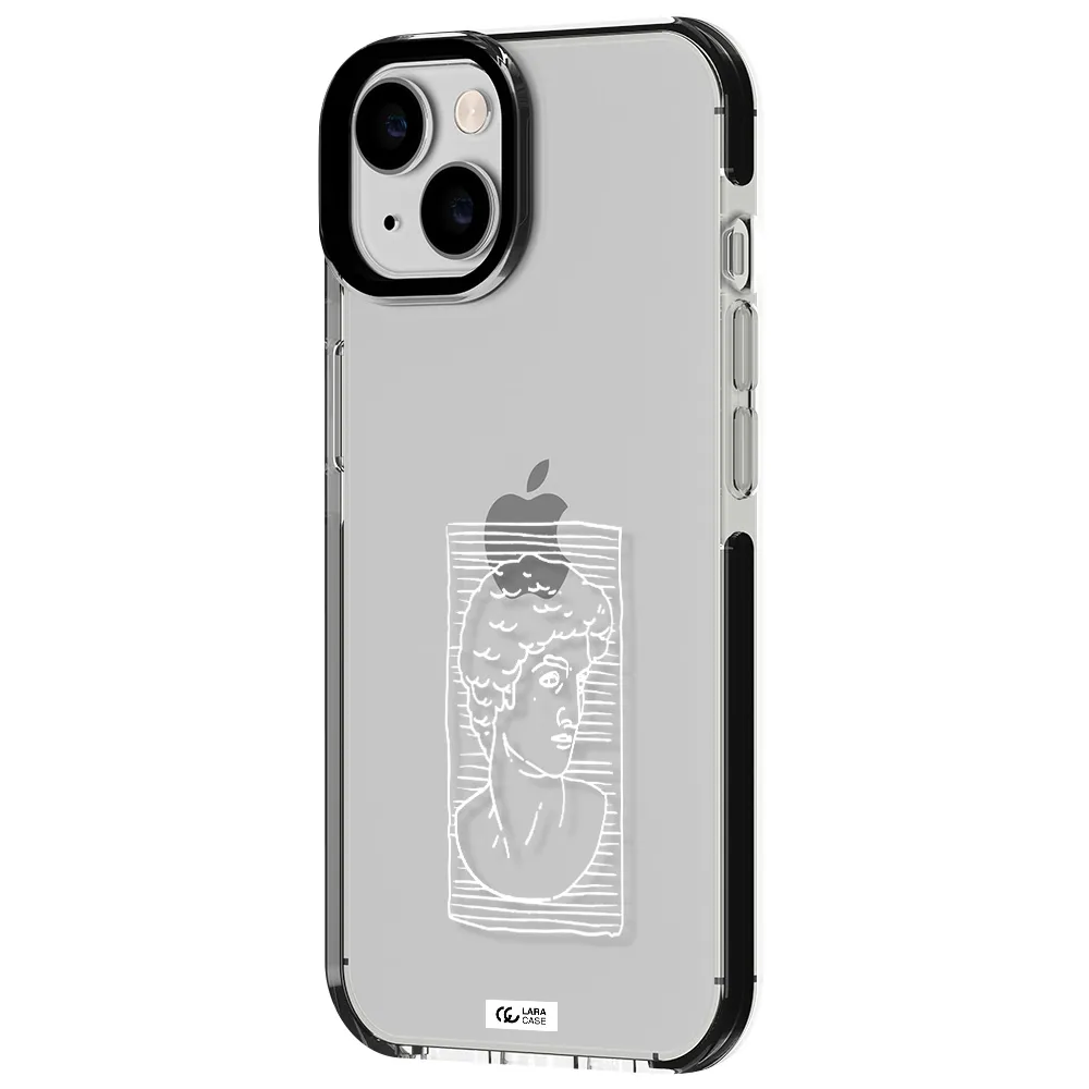 David Apple iPhone 14 impact black border Case