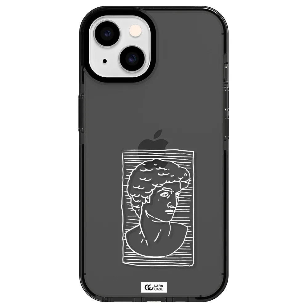 David Apple iPhone 14 impact Smoke Black Case