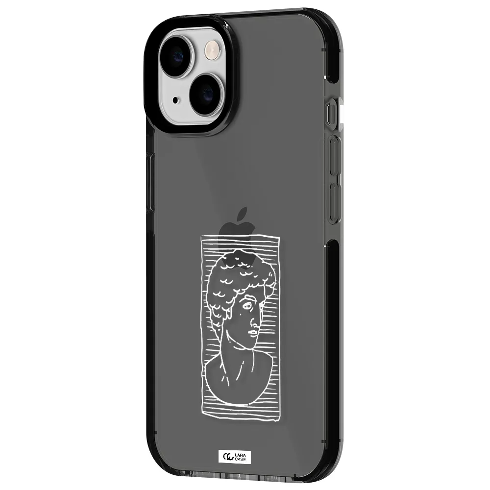 David Apple iPhone 14 impact Smoke Black Case