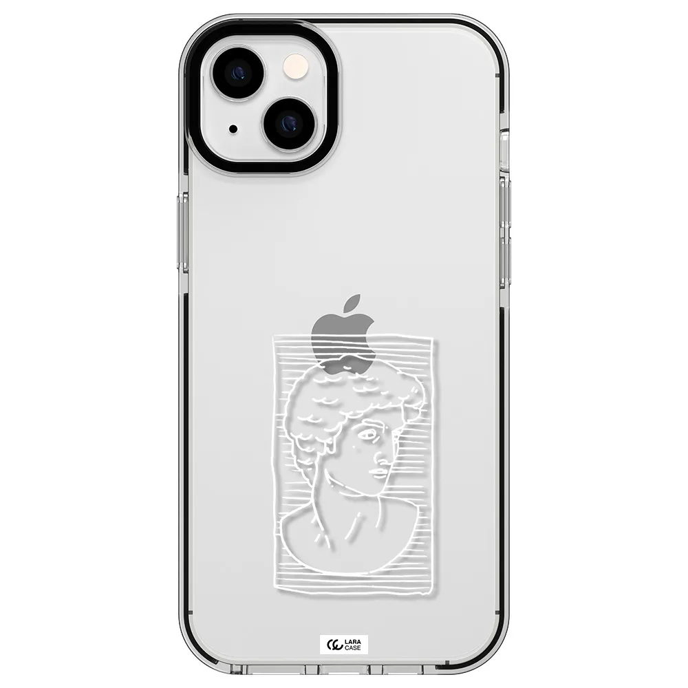David Apple iPhone 14 plus impact black border Case
