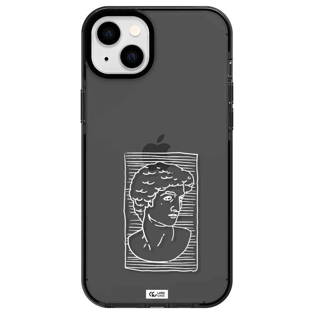 David Apple iPhone 14 plus impact Smoke Black Case