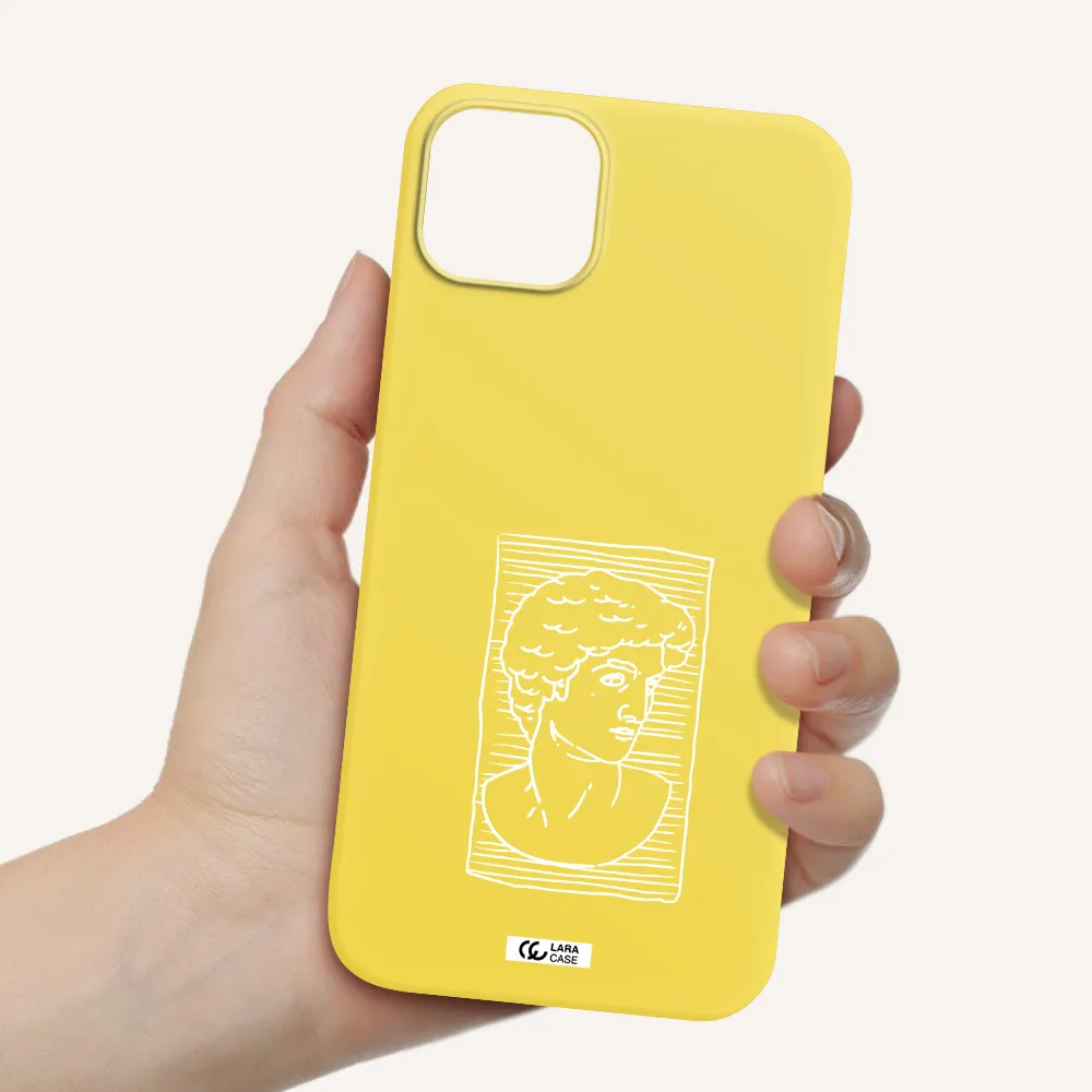 David Apple iPhone 14 plus Silicone canary yellow Case
