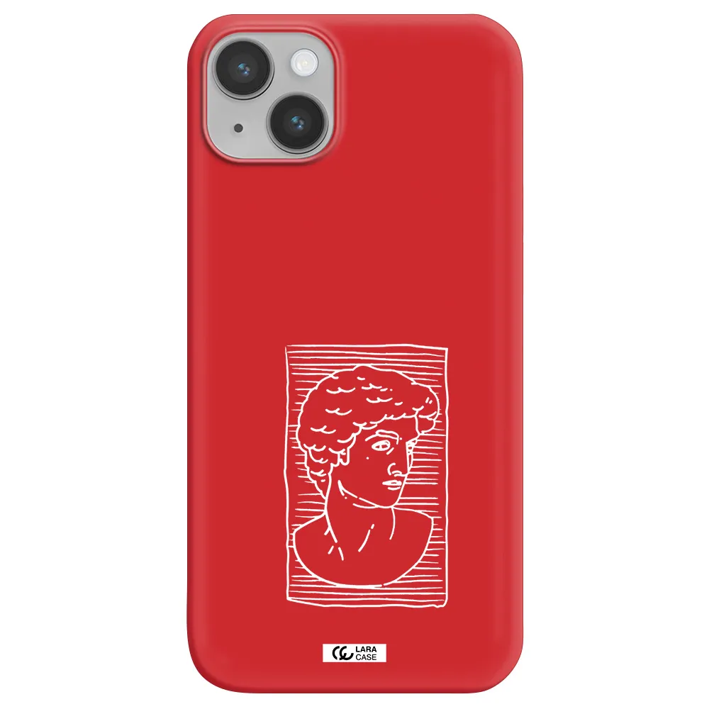 David Apple iPhone 14 plus Silicone Imperial Red Case