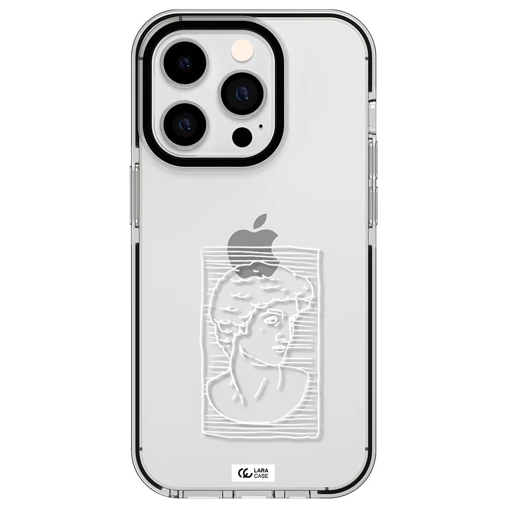 David Apple iPhone 14 pro impact black border Case