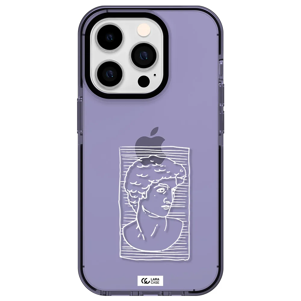 David Apple iPhone 14 pro impact Lilac Case