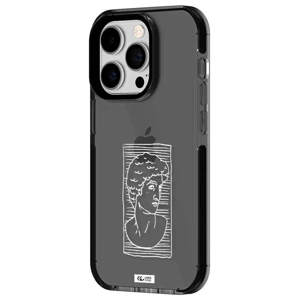 David Apple iPhone 14 pro impact Smoke Black Case